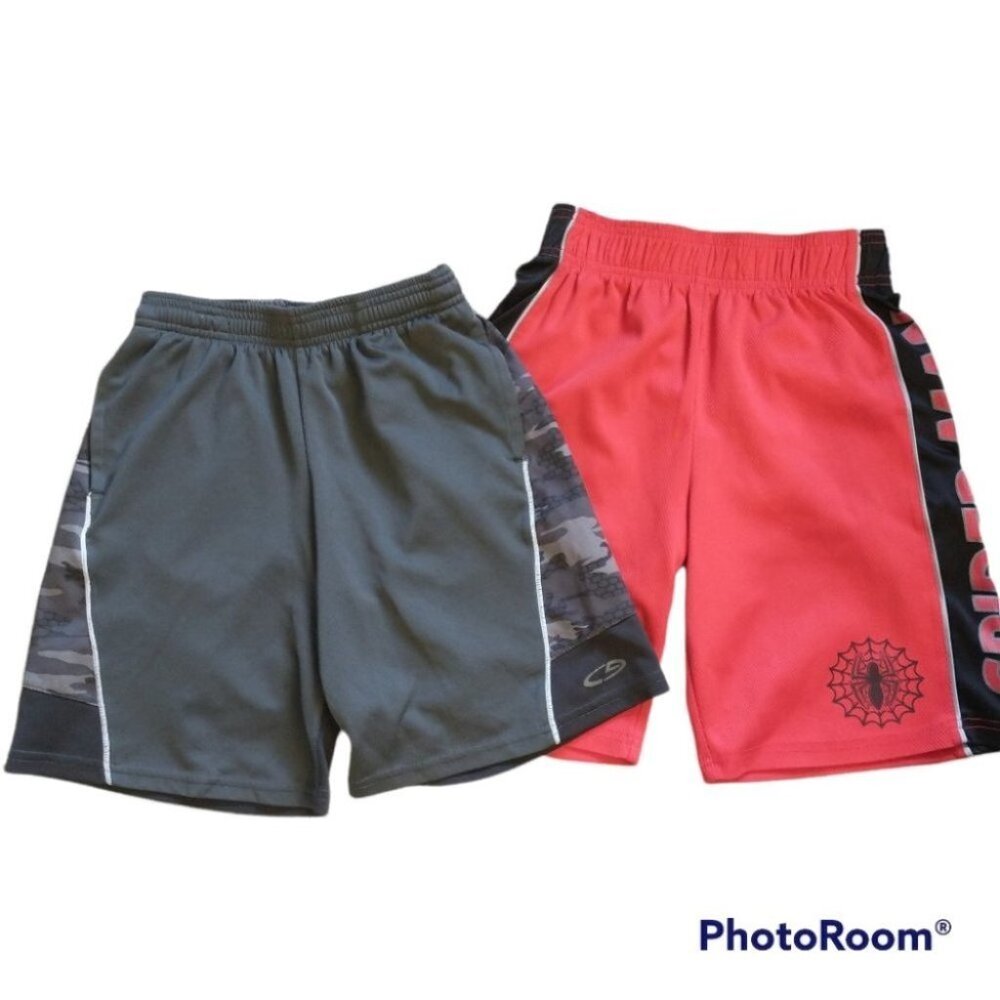 Boy's Athletic Short Bundle - Spiderman and Champion - Size 8/10